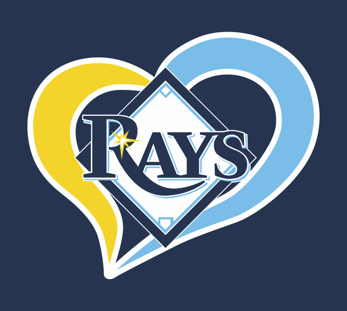 Tampa Bay Rays Heart Logo vinyl decal